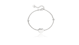 Armband mit Herz und Zirkonia - Silber